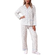 TINZ Autumn Floral Print Pajama Soft Comfortable Sleepwear Loungewear Cozy Homewear Outfit Elegant Design Two Piece Pajamas For Silk Sleep Wear Button Pajamas for Women