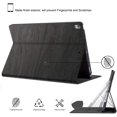 thumbnail image 3 of iPad PRO 2016 9.7 Inch [Pro 9.7 2016] A1673 A1674 MLPX2LL/A MLPW2LL/A MLPY2LL/A MLYJ2LL/A Slim Profile & Adjustable Viewing Angle Stand Wooden Texture Cover - Black, 3 of 8