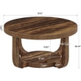thumbnail image 2 of Tribesigns Round Coffee Table with 2-Tier Storage, 2 of 6