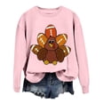 thumbnail image 3 of Chandail en Molleton Décontracté Imprimé Football Dinde pour Femmes, Chandails en Molleton à Capuche pour Femmes Grande Taille avec Fermeture Éclair, Veste à Capuche Décorative pour Femmes, 3 of 4