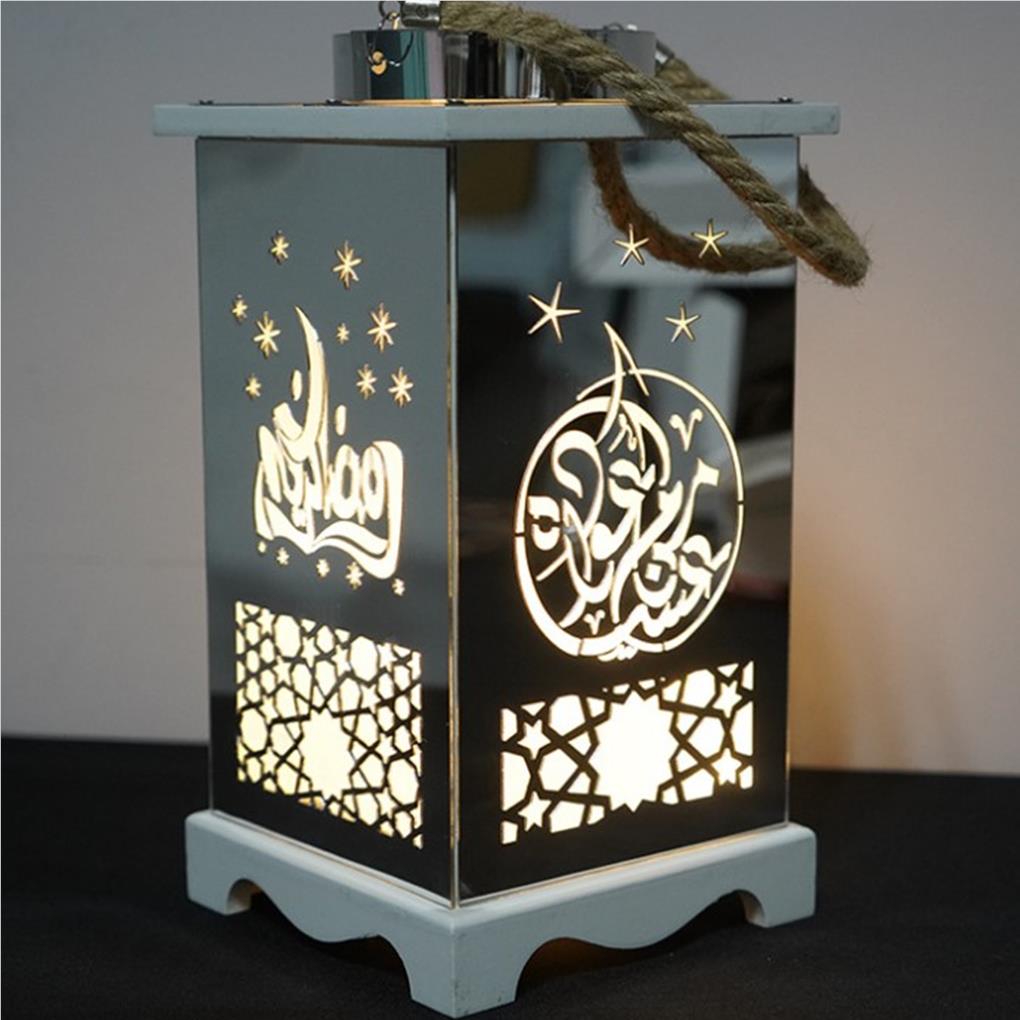 Ramadan Lantern Muslim Acrylic Hollow Lantern Lamp exquisite eid Decoration exquisite Lamp