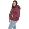 thumbnail image 2 of White Mark Women's Zip Hooded Puffer Jacket with Pockets, 2 of 7