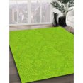 thumbnail image 3 of Ahgly Tapis Rond Lavable en Machine Intérieur Transitionnel Vert Pois, 5 Pieds Rond, 3 of 7