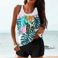 thumbnail image 1 of UPPADA Two Piece Tankini Swimsuits for Women High Waisted 2 Piece Bathing Suits Floral Print Tankini Set Tummy Control Modest Swimwear for Holiday Purple Tankini Multicolor,Xl, 1 of 6