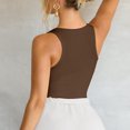 thumbnail image 4 of Yuyuzo Womens Tank Top Deep V Neck Going out Tops Ribbed Knit Stretchy Slim Fitted Tees Summer Basic Sleeveless Shirts, 4 of 7