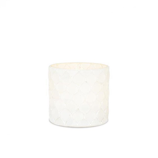 Set of 2 Tile Pattern Lantern Hurricane Style Candle Holder