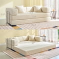 thumbnail image 3 of YINIX 78.6"  Sofa Couch with Two Pillows,  Comfy Modular Convertable Sofa Bed for Living Room, Beige, 3 of 9