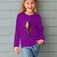 thumbnail image 5 of RXIRUCGD Chemises à Manches Longues pour Filles, Col Rond Mignon, Blouses Décontractées Élégantes (Violet, Taille : 5 Ans), 5 of 5