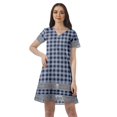 thumbnail image 1 of Moomaya Tenues d'Été Coton Flex Imprimées Robes Courtes pour Femmes Tenue Décontractée, 1 of 4