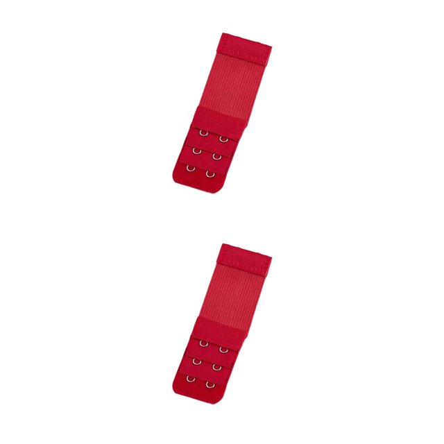ZheElen Extension Strap Bra Extenders Breathable Buckle 2 Hooks Accessories Stretchy Adjustable Replacement Gadgets 3 Rows wine red 2Set