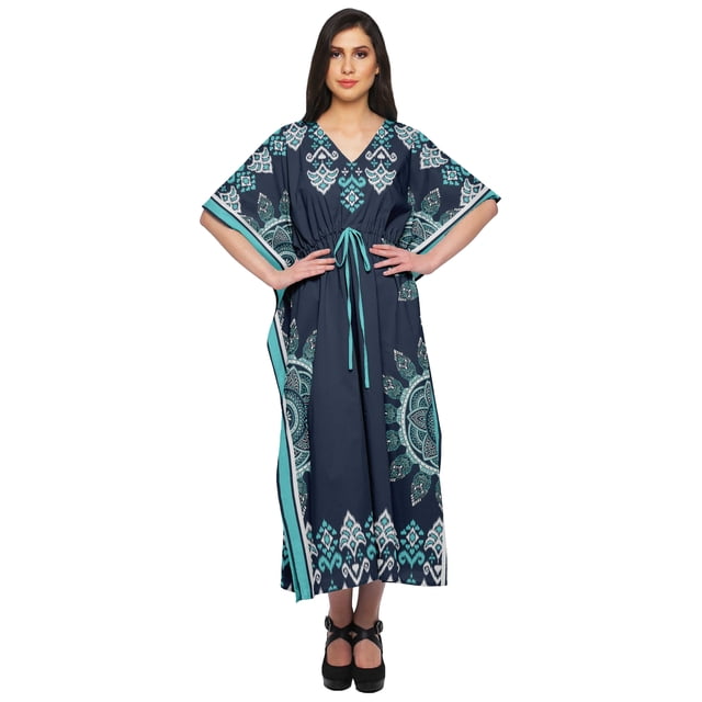 Moomaya Caftan pour Dames Tenue de Détente des Fêtes Robe Maxi Robes Africaines pour Femmes
