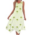 thumbnail image 1 of Ovzne Robes d'Été pour Femmes Robe pour Femme Femme Mode Été Plage Imprimé Poches Camisole Col Rond Sans Manches Robes Camisole Robe pour Femmes Imprimée Liquidation, 1 of 6