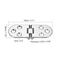 thumbnail image 2 of Unique Bargains 6 Pcs Charnière Pliante de Table pour Machine à Coudre, Finition en Alliage de Zinc Chromé, 2 of 3