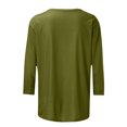 thumbnail image 5 of HKEJIAOI Blouse pour Femmes 3/4 Manches Imprimé Floral Col Rond 5XL Été Tops, 5 of 5