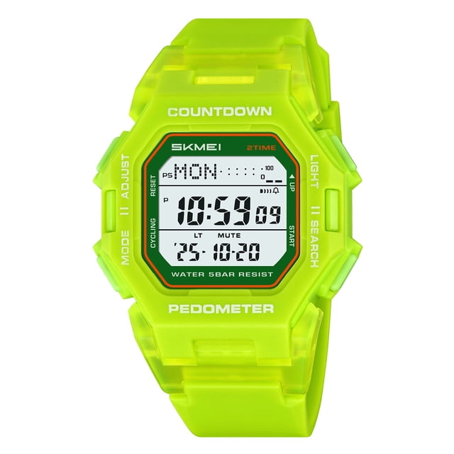 Birdeem Montre de Sport Numérique pour Hommes, Résistante à l'Eau avec Affichage Lumineux, Montre Robuste pour Randonnée Course Entraînement Physique