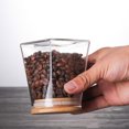 thumbnail image 2 of 500ML Glass Sealed Storage Can Square Moisture-proof Glass Storage Tank with Wooden Lid, 2 of 6