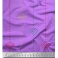 thumbnail image 1 of Soimoi Purple Modal Satin Fabric Dotted Jamdani Decor Fabric Printed Yard 42 Inch Wide, 1 of 1