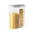 thumbnail image 1 of Airtight Cereal Storage Container, Clear 2.6L Airtight Kitchen Food Storage Container with Lids and Compartments for Grain, Sugar, Flour, Rice, Nut, Snacks, 1 of 7