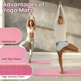 thumbnail image 4 of Fitvids 1/2" Thick High Density Exercise Yoga Mat, Carrying Strap, Pale Pink, 4 of 7