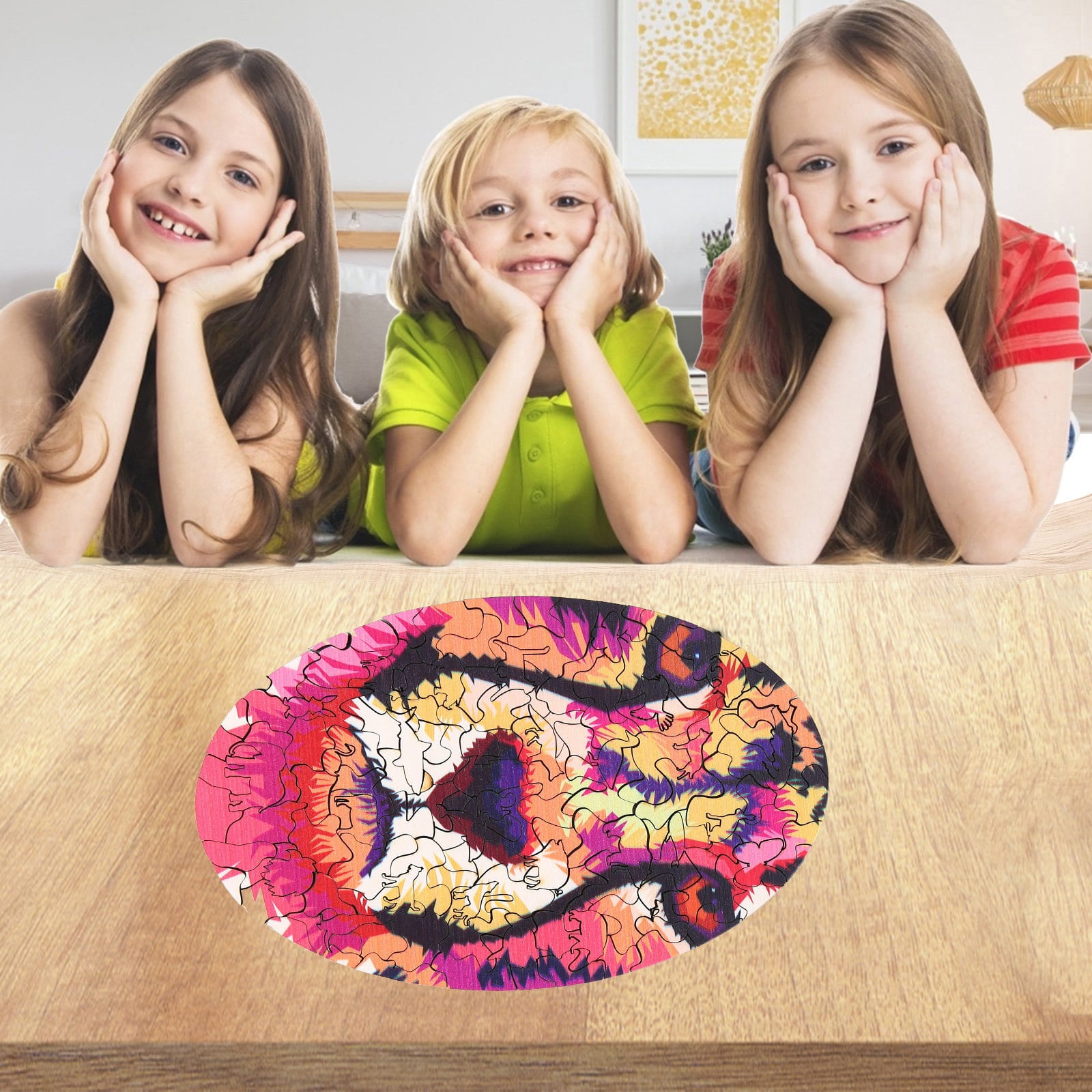 RKSTN Puzzles Wooden Puzzle Unique Shape Puzzle Gift for Adults and Kids Puzzles