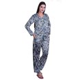 thumbnail image 2 of Moomaya Ensemble de Pyjama à Manches Longues et Shorts pour Femmes, Pyjama en Satin à Boutons pour Femmes, 2 of 6