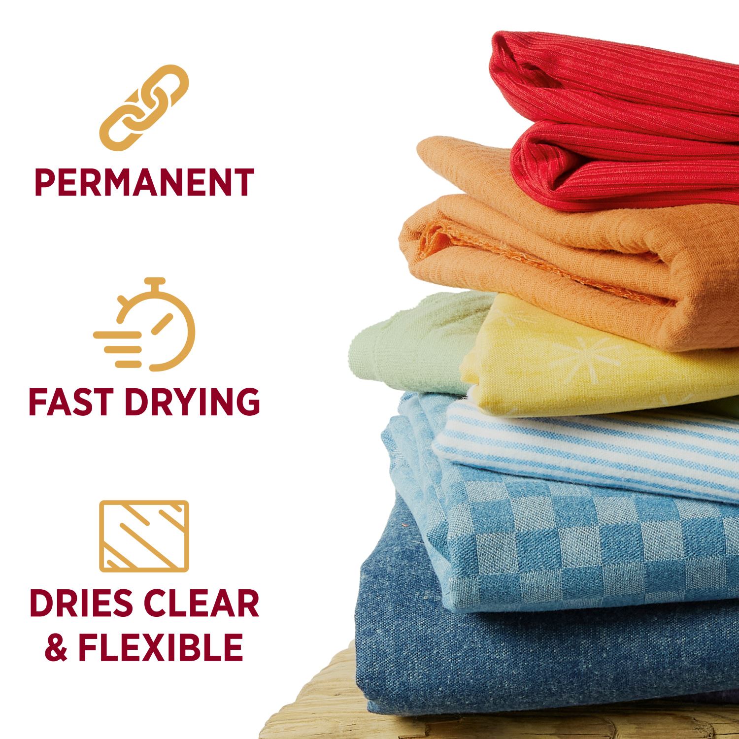Adhésif Aleene’s Quick Dry Fabric Fusion, 44 ml – Colle permanente pour tissus à séchage rapide pour vêtements, denim, cuir et projets créatifs