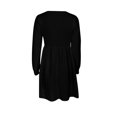thumbnail image 5 of Gspmoly Robes d'Été, Robe Chandail à Manches Longues et Col Rond Unie pour Femmes, Robe Chandail Longueur Genou, Robes de Travail pour Femmes en Liquidation, 5 of 5