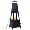 thumbnail image 1 of vidaXL Fire Pit Black 35x35x99 cm Steel, 1 of 5