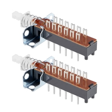 Unique Bargains Momentary Push Button Switch 4PDT 4 Pole 12 Pin 1 Position 2pcs