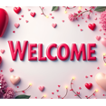 thumbnail image 4 of Welcome Decorative Banner with Roses and Hearts for Parties Events Celebrations Wedding Backdrop Party Decoration and Indoor Photography Background, 4 of 4