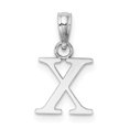 thumbnail image 4 of Diamond2Deal 14K White Gold Block Letter X Initial Pendant for Women, 4 of 6