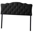 thumbnail image 1 of Pemberly Row Faux Leather Tufted Full Panel Headboard in Black, 1 of 2
