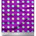 thumbnail image 1 of Soimoi Purple Moss Georgette Fabric Circle Geometric Decor Fabric Printed Yard 42 Inch Wide, 1 of 5