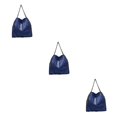 thumbnail image 2 of kurtrusly 1/2/3 Wide Application Convenient And Practical Chain Handbag For Women - Foldable Shoulder Bag Fashion PU Chain Shoulder Bag blue 3PCS, 2 of 6