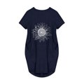 thumbnail image 5 of Jusqu'à 65 % de Rabais! Robes d'Été Mode pour Femmes 2024 Grande Taille Robe Décontractée Ample à Imprimé Tournesol Robe à Manches Courtes à Col en V, 5 of 5