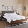 thumbnail image 2 of Baxton Studio Mitchell Tufted King Platform Bed in Gray and Brown, 2 of 7