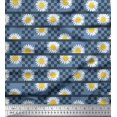 thumbnail image 1 of Soimoi Poly Georgette Fabric Stripe,Square & Daisy Floral Fabric Prints By Yard 52 Inch Wide, 1 of 1