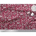 thumbnail image 2 of Soimoi Poly Georgette Fabric Leaves & Floral Block Print Fabric by The Yard 42 Inch Wide, 2 of 3