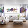 thumbnail image 3 of Design Art Fort Lauderdale Skyline Canvas Print, 3 of 3