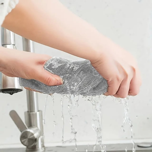 Nilvkv Thickened Cloth Absorbent Dishwashing Cloth Kitchen Cleaning Cloth Hot Selling Multifunctional Stain Remover Cloth