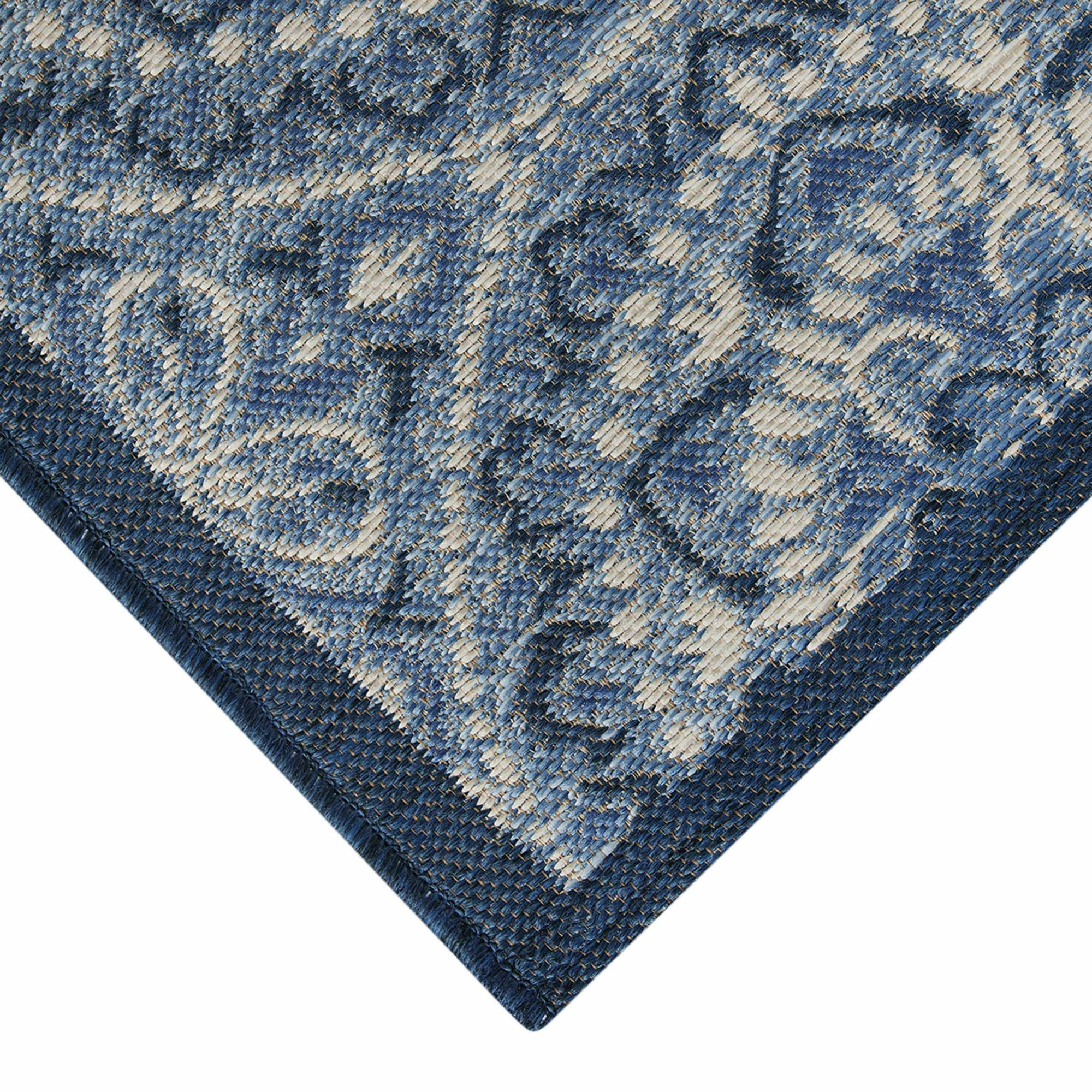 Tapis extérieur à médaillons Monarque bleu 213 cm x 305 cm Better Homes & Gardens
