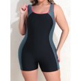 thumbnail image 3 of Charmo Plus Size Swimsuit for Womens Athletic Boyleg One Piece Bathing Suit, 3 of 5