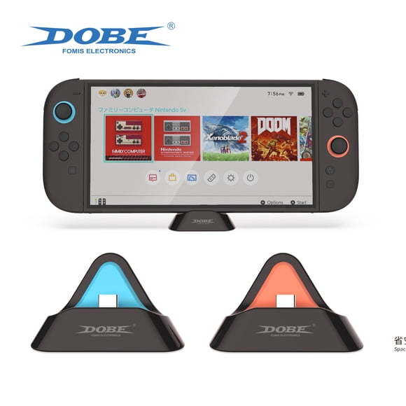 Nintendo Switch 2/Switch Portable Triangle Charging Dock - Compact Lightweight Charging Base for Console, Space-Saving Desk Charger for On-the-Go Gaming