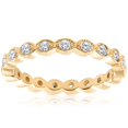 thumbnail image 1 of 1/3ct Stackable Diamond Wedding Eternity Filigree Wedding Ring 14K Yellow Gold, 1 of 2
