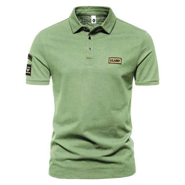 EGNMCR Chemise Blouse Homme à Manches Courtes Col Rabattu Unie à Boutons Hauts