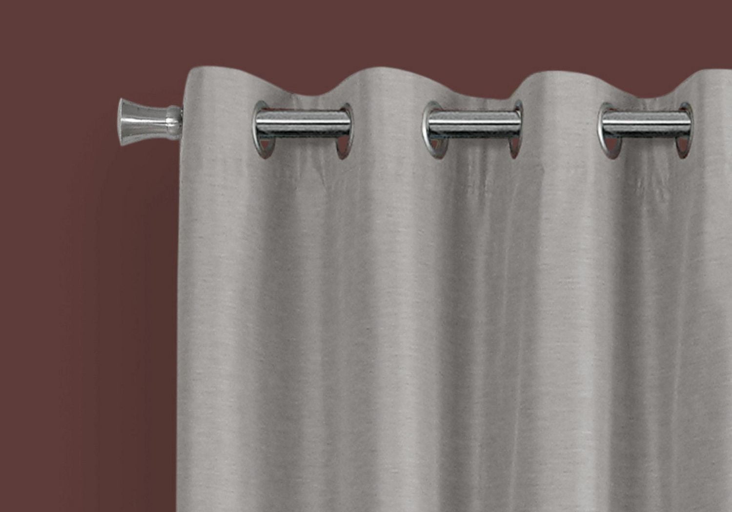 Monarch Specialties Curtain Panel, 2pcs Set, 54"w X 95"l, 100% Blackout, Grommet, Living Room, Bedroom, Kitchen, Thermal Insulation, Polyester, Brown, Contemporary, Modern