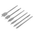thumbnail image 4 of Flat Drill Bits Set, Durable Hex Shank Incisive Precise Positioning Spade Wood Drill Bit 6PCS  For Woodworking For Carpenter Silver,Golden, 4 of 8
