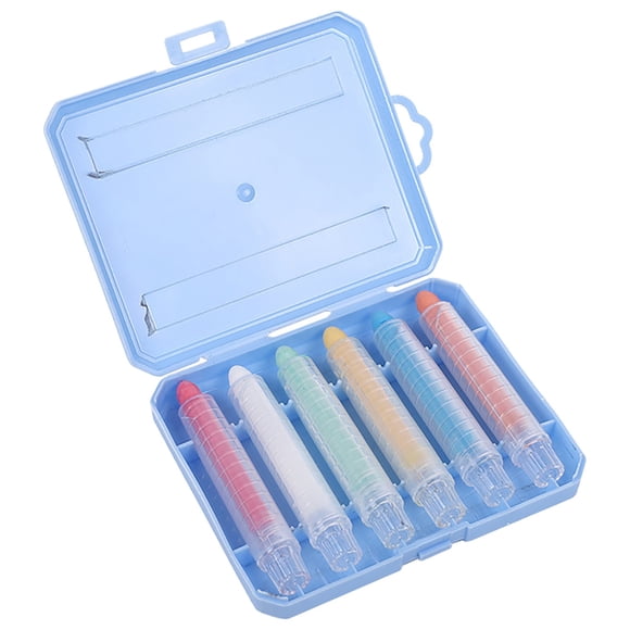Washable Dustless Chalk with Plastic Holder Twistable Chalkboard Chalk for Indoor Writing Drawing Art Supplies for Kids Students Teachers Classroom Home Office, 1 Box of Chalk