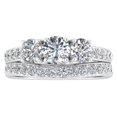 thumbnail image 1 of 1.50ctw Diamond Three Stone Bridal Set in 10k White Gold, 1 of 2