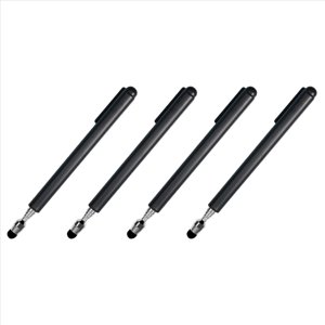 4X Universal Telescopic Stylus Pen for Touch Screens,Retractable Pointer Stick & Stylus with Special Flocking Tip(Black),4 x Stylus Pen,Black